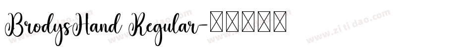 BrodysHand Regular字体转换